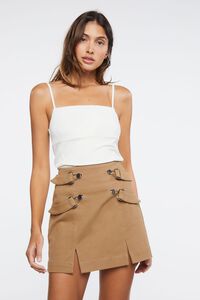 OLIVE Buckled M-Slit Mini Skirt, image 1