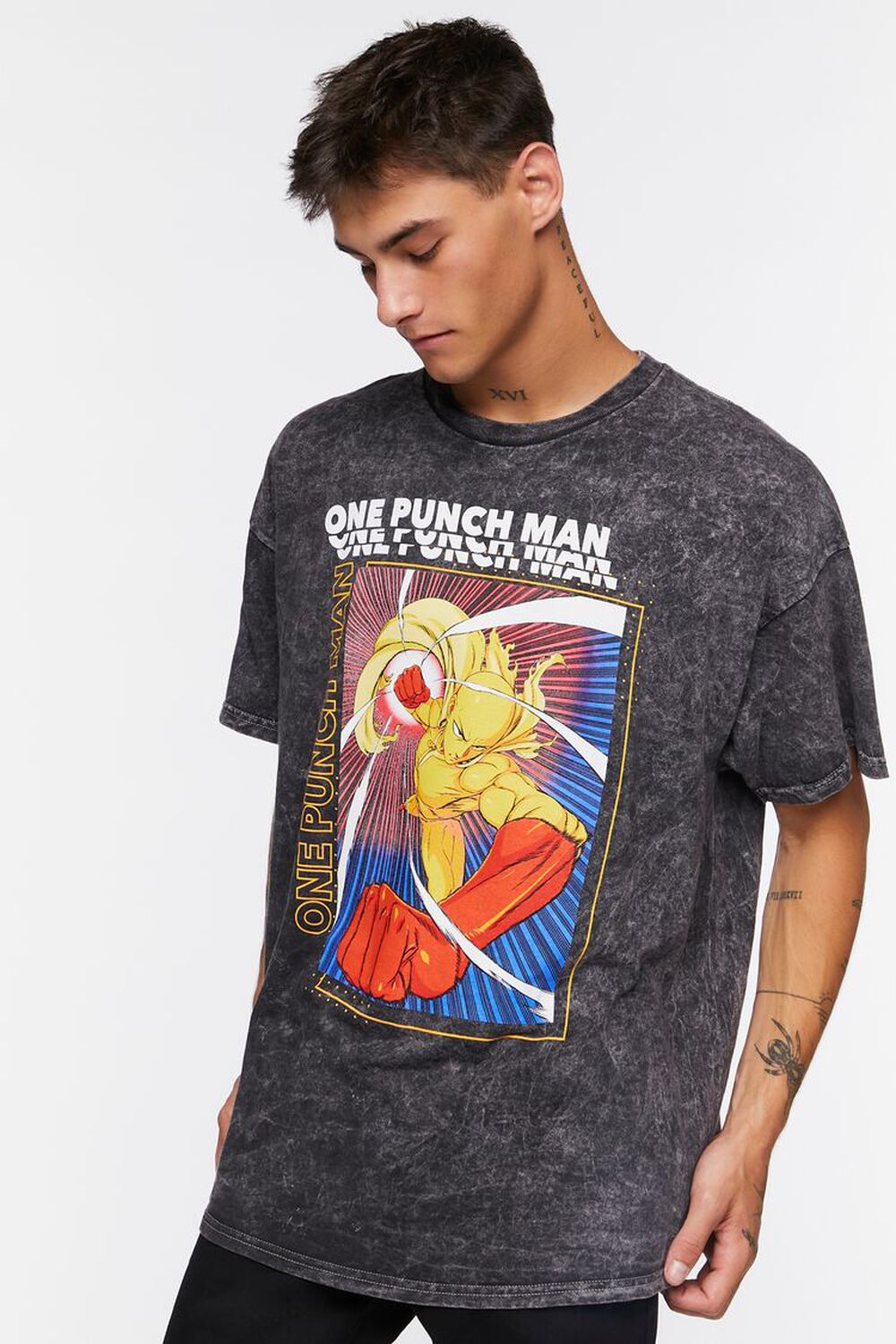 BLACK/MULTI One Punch Man Graphic Tee, image 1