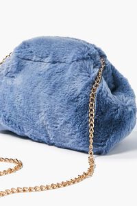 BLUE Plush Curb-Chain Shoulder Bag, image 3