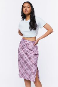 DUSK/MULTI Plaid A-Line Midi Skirt, image 6