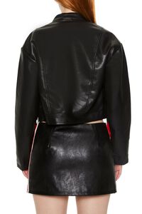 RED/MULTI Colorblock Faux Leather Moto Jacket, image 3