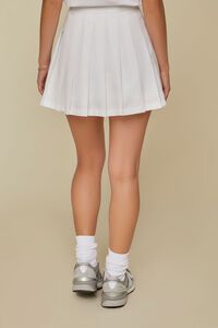 WHITE Pleated A-Line Mini Skirt, image 4