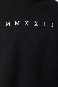 BLACK/WHITE Embroidered MMXXII Pullover, image 5
