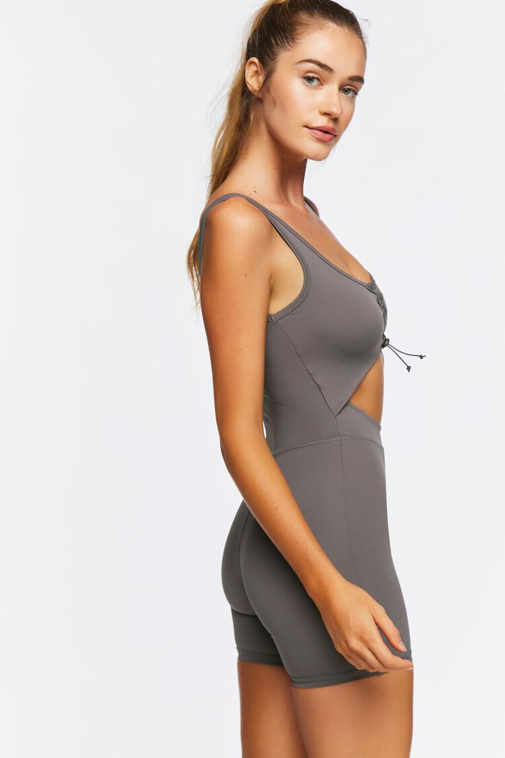 Active Seamless Cutout Romper, image 2