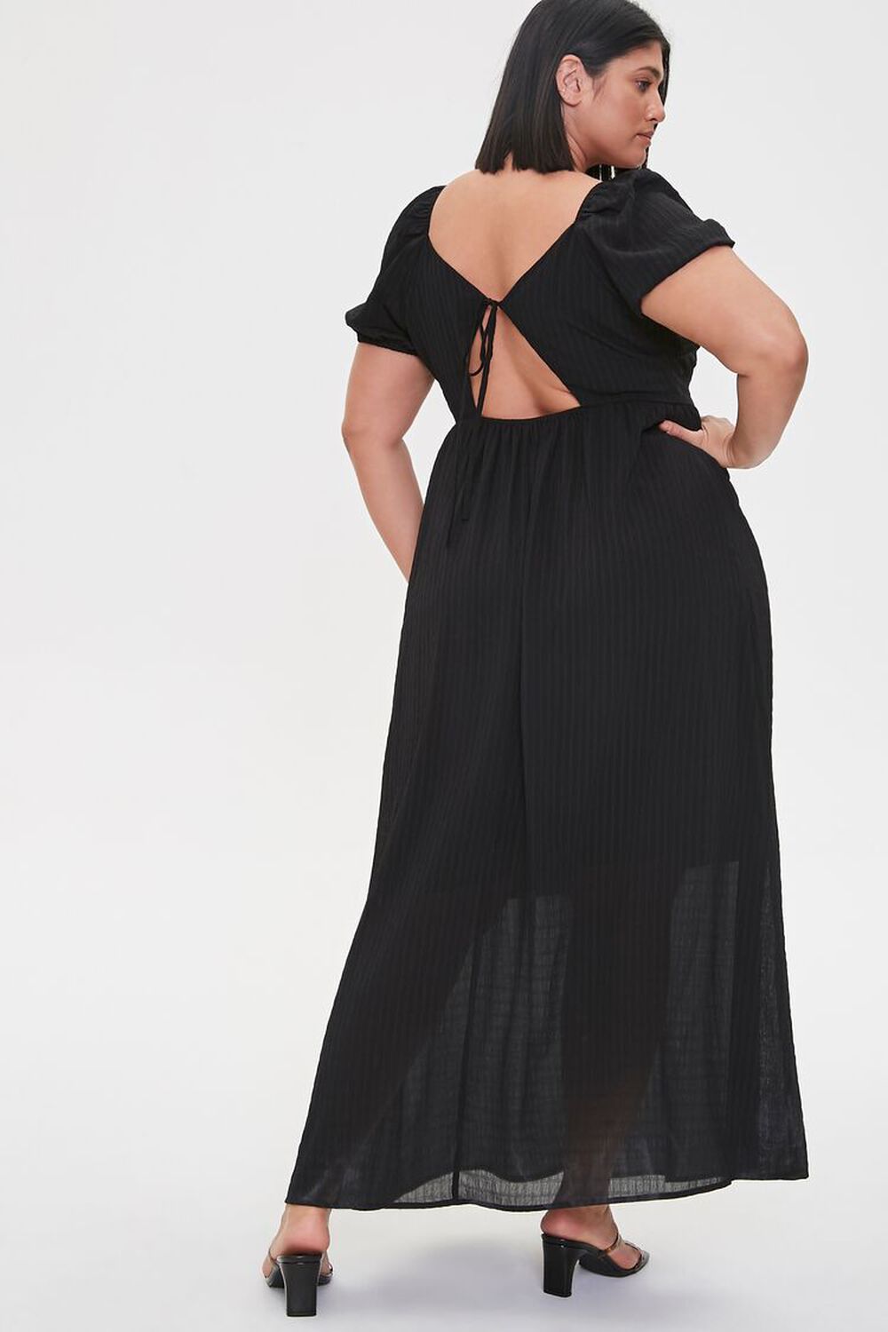 BLACK Plus Size Cutout-Back Maxi Dress, image 1