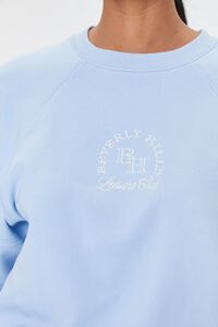 BLUE/CREAM Embroidered Beverly Hills Pullover, image 5