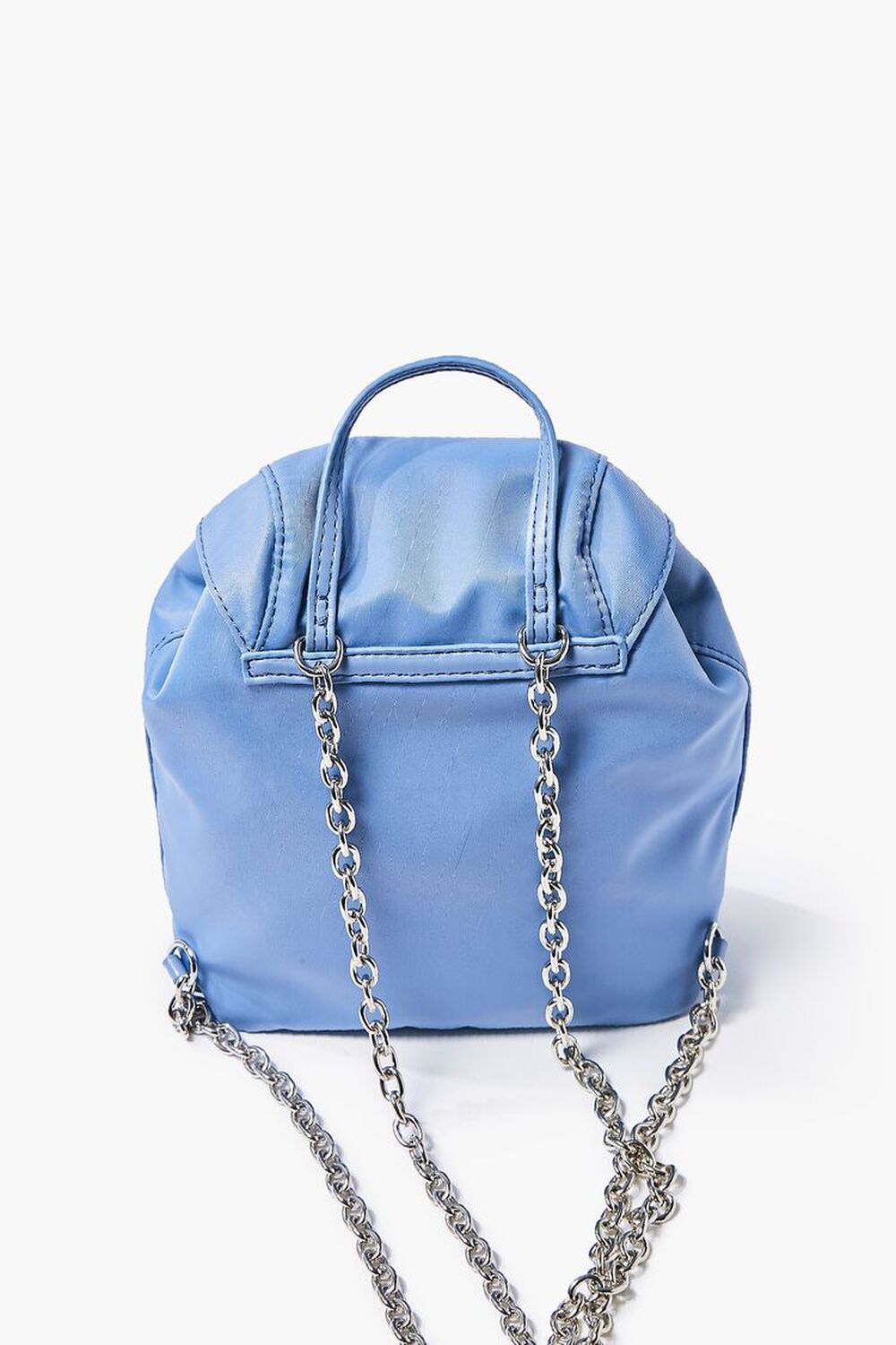 BLUE Drawstring Flap-Top Backpack, image 3
