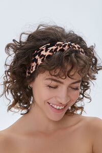 Leopard Print Twisted Headwrap, image 1
