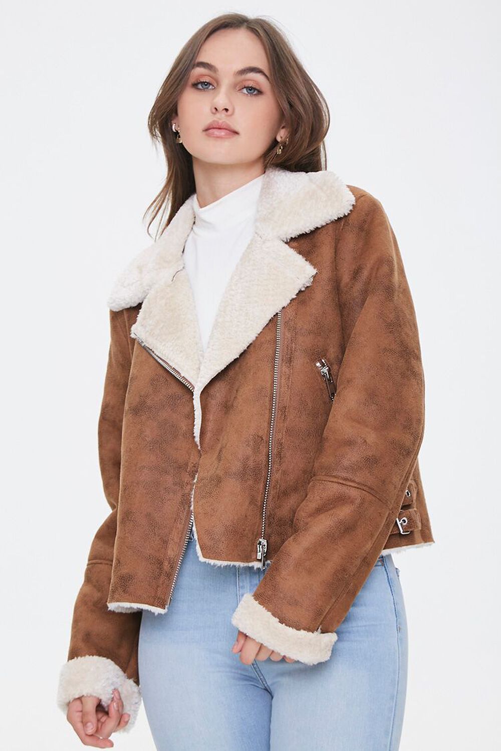 Faux Shearling & Suede Jacket, image 1