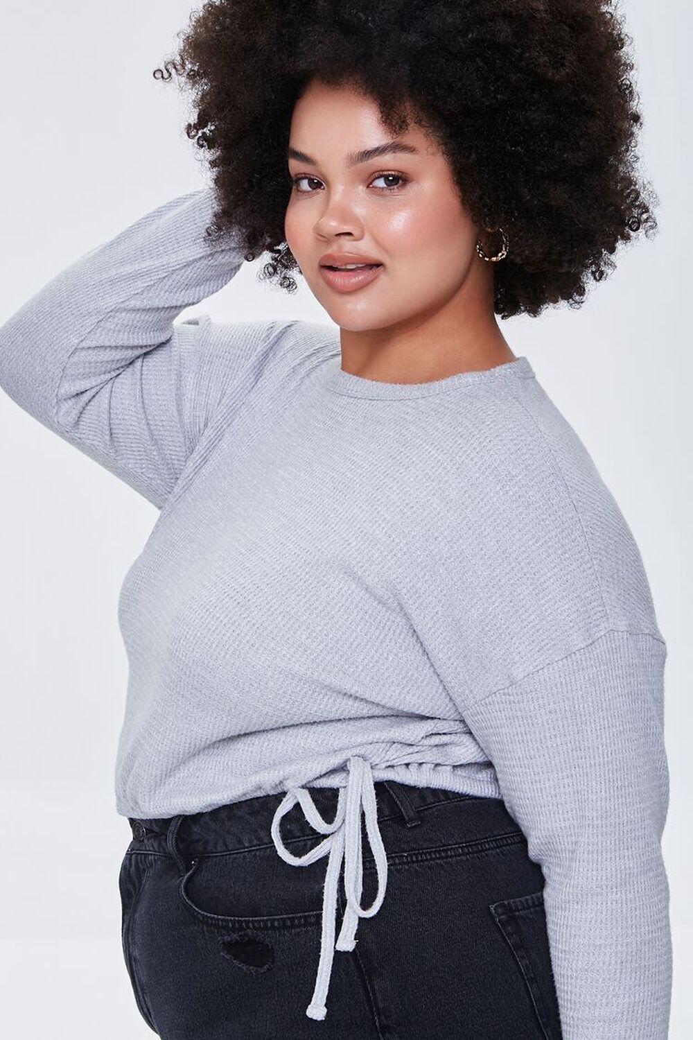 Plus Size Waffle Knit Top