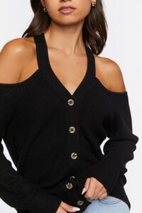 BLACK Open-Shoulder Sweater-Knit Top, image 5