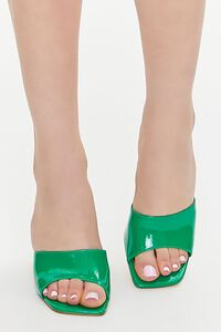 GREEN Faux Patent Leather Stiletto Heels, image 4