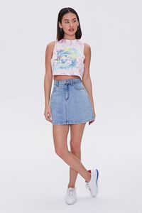 PINK/MULTI California Dolphin Graphic Crop Top, image 4