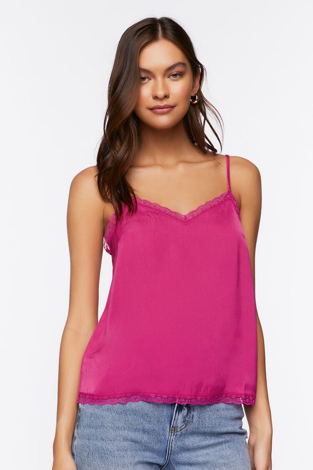VERY BERRY Lace-Trim Cami, image 1