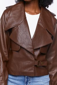 CHOCOLATE Faux Leather Moto Jacket, image 5