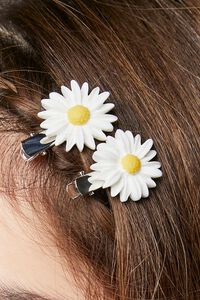 WHITE/YELLOW Daisy Hair Clip Set, image 2