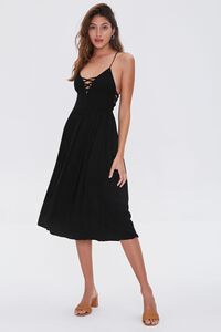 BLACK Lattice Cami Dress, image 4
