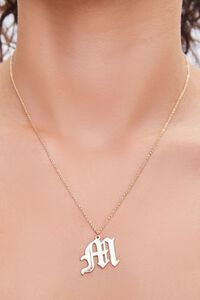 GOLD/M Initial Pendant Chain Necklace, image 1