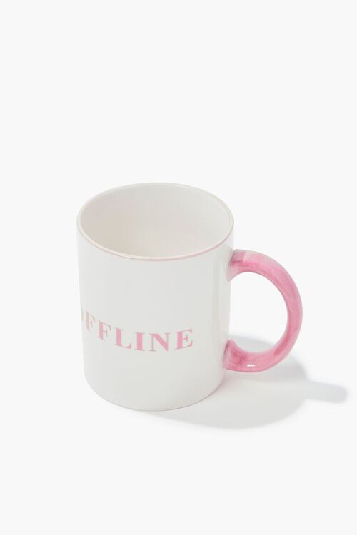 WHITE/PINK Offline Graphic Ceramic Mug, image 3