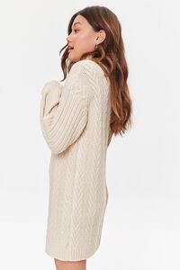 TAUPE/IVORY Cable Knit Sweater Dress, image 2