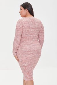 ROSE/CREAM Plus Size Marled Sweater Dress, image 3