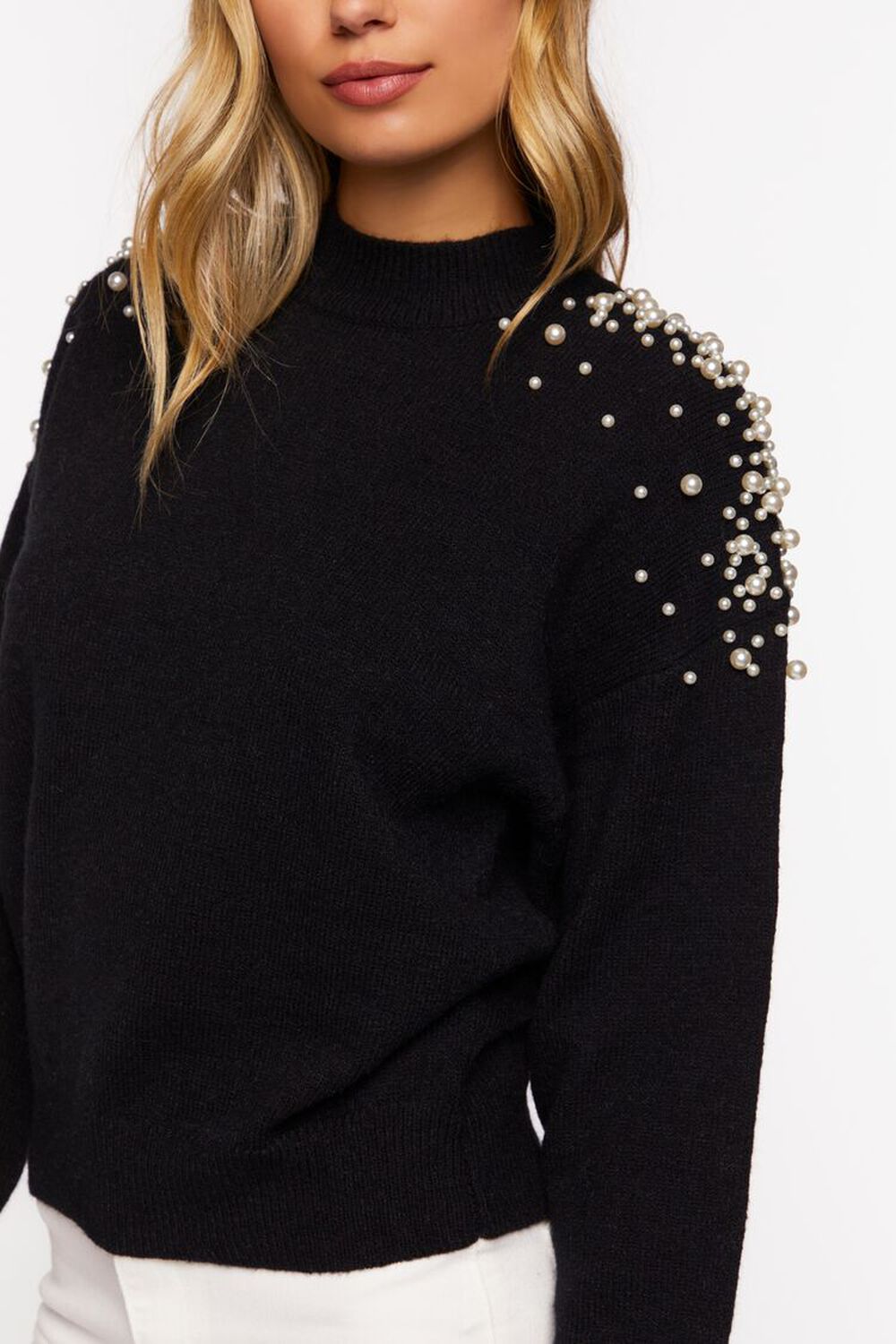 Faux Pearl Sweater