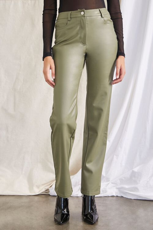 OLIVE Faux Leather High-Rise Pants, image 2