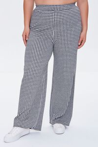 Plus Size Gingham Crop Top & Pants Set, image 5