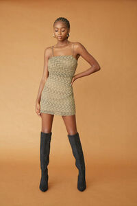 BROWN/BLACK Striped Bodycon Dress, image 1