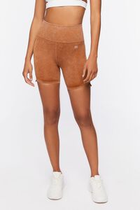 TOFFEE Active Mineral Wash Ruched Biker Shorts, image 2