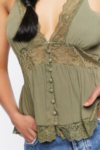 OLIVE Plunging Lace Top, image 5