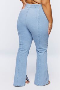 LIGHT DENIM Plus Size High-Rise Split Flare Jeans, image 5