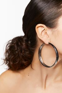 Oversized Wide-Band Hoop Earrings, image 1