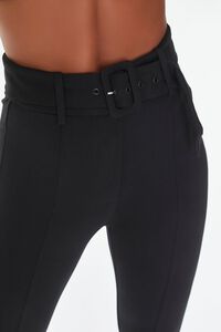 BLACK Belted High-Rise Skinny Pants, image 5
