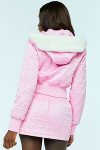 PINK/MULTI Baby Phat Faux Fur Hooded Jacket, image 3