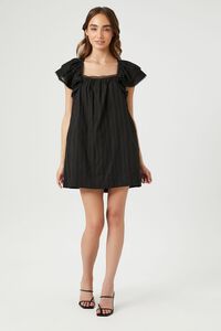 Flounce-Sleeve Mini Shift Dress, image 4