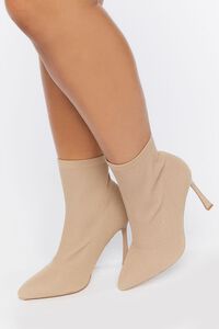 TAUPE Stiletto Sock Booties (Wide), image 5
