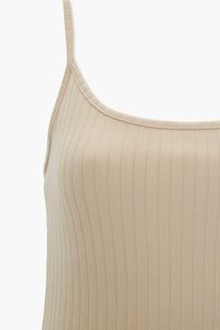 TAUPE Ribbed Bodycon Dress, image 4