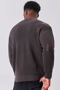 CHARCOAL Ribbed Distressed Sweater, image 3