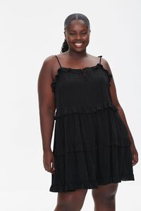 BLACK Plus Size Tiered Cami Dress, image 1