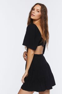 BLACK Cutout Fit & Flare Mini Dress, image 2