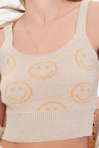 SAND/YELLOW Happy Face Cropped Cami, image 5