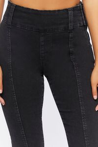 WASHED BLACK Bootcut Mid-Rise Jeans, image 5