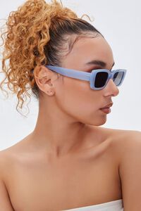 BLUE/BLACK Rectangular Tinted Sunglasses, image 2