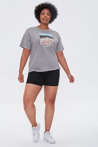 TAUPE/MULTI Plus Size No Signal Graphic Tee, image 4