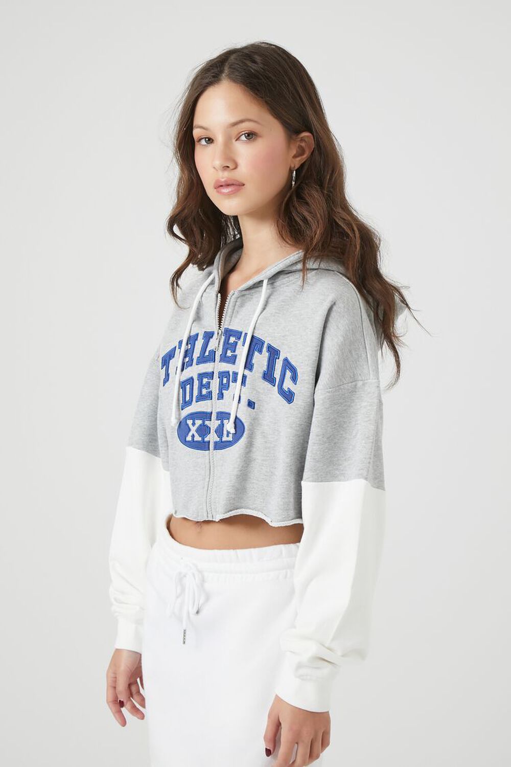 Forever 21 Boston Graphic Cropped Zip-Up Hoodie - ShopStyle