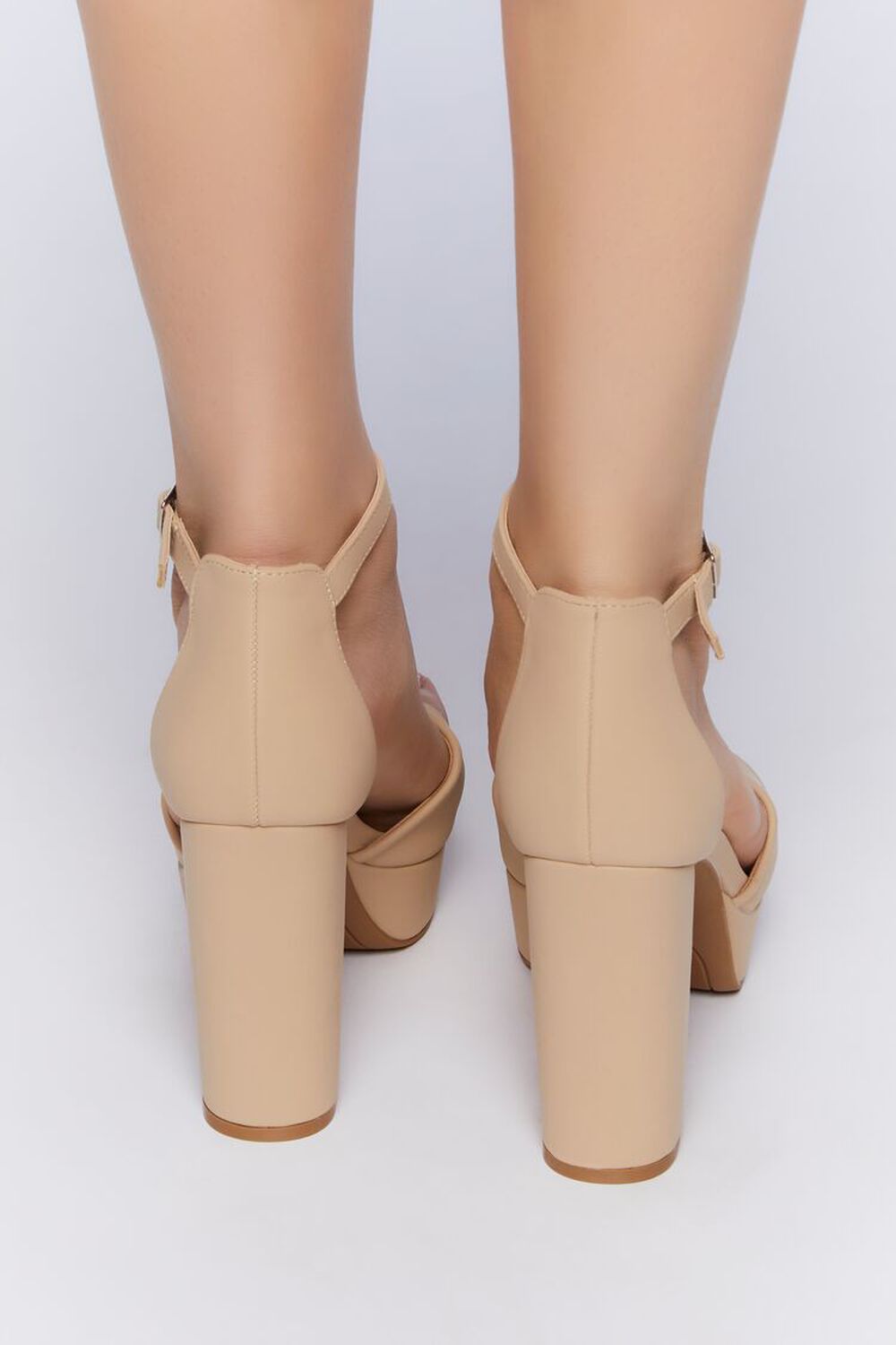 NUDE Faux Leather Block Heels, image 3