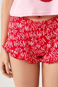TOMATO/WHITE Kiss Me Graphic Cami & Shorts Pajama Set, image 6
