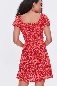 RED/MULTI Floral Fit & Flare Dress, image 3