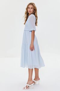 SKY BLUE Smocked Peasant-Sleeve Dress, image 2